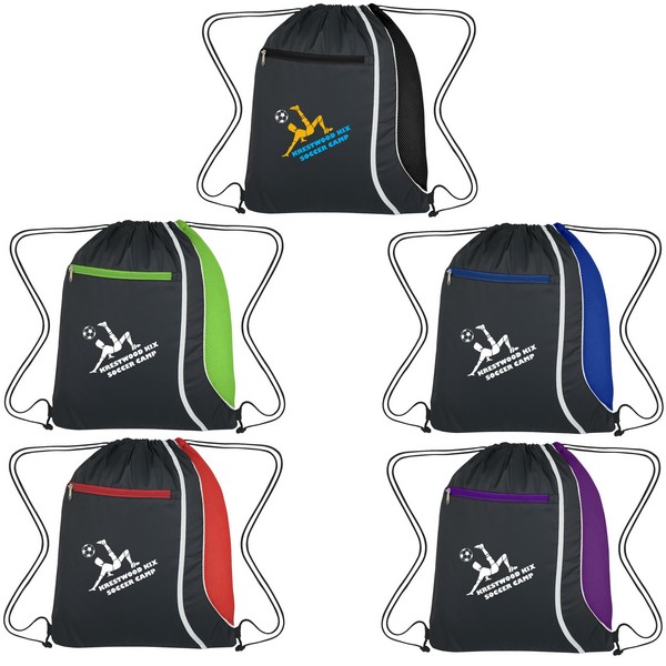 JH3085 Mesh Accent Drawstring Sports Pack With ...